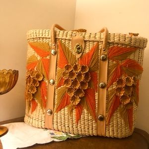 Vintage woven tote
